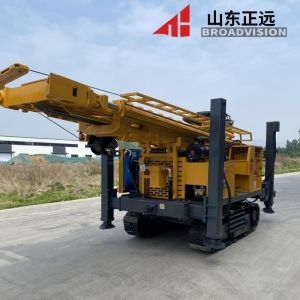 Max drilling depth 500m Crawler Water Well Drilling Rig Lifting force 30T for