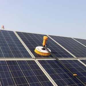 Water Fed Telescopic Pole Solar Panel Cleaning Brush for Artificial Control