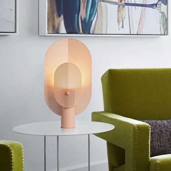 Nordic post-modern minimalist grid wrought iron living room Filter Table Lamp (WH-MTB-208)