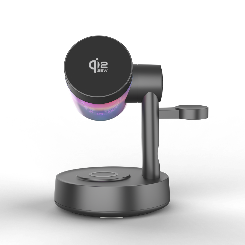 Stylish Qi 2.2 Wireless Charger and Bluetooth 5.2 Speaker Combo Support both