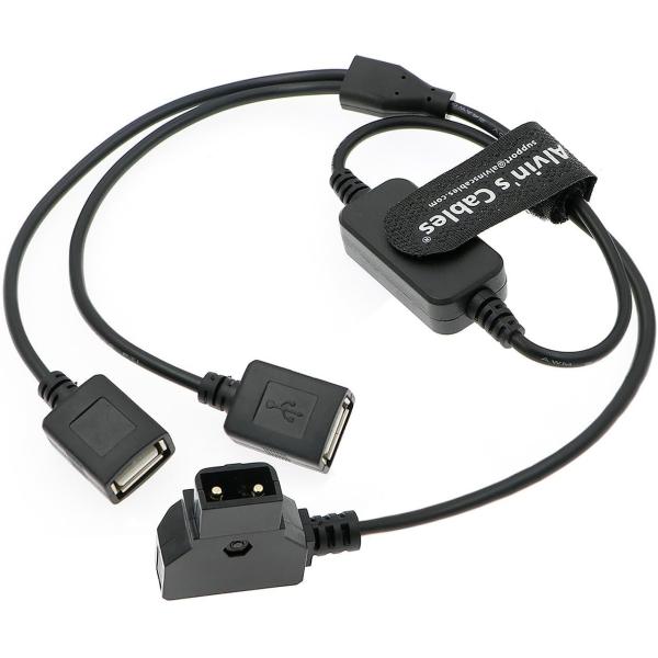 D-tap Male to Dual USB Female Port 5V 2A Power Cable Converter Adapter for Anton