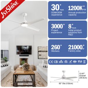 Energy-Saving Dimmable LED Ceiling Fan with Remote Control for Cooling and