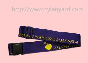 China Personalized printed luggage belt with detachable buckle, on sale