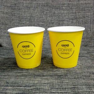 Single Wall Disposable Paper Cup 12oz Hot Drink With Logo Beverage Ps Pp Lids