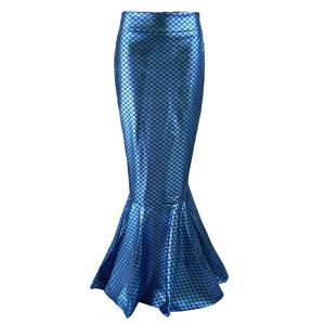 Holographic Mermaid Tail Skirt Costume Elastic Waistband With Side Zipper