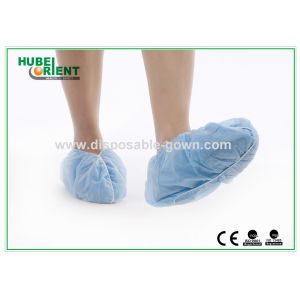 Single Use Nonwoven Disposable Waterproof Shoe Covers With Elastic Rubber Around