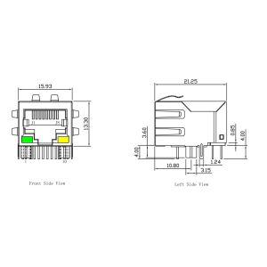 HFJ11-RP44E-L12RL Ethernet Rj45 10 /100Base-T LPJ0190GENL Modular I / O Platform