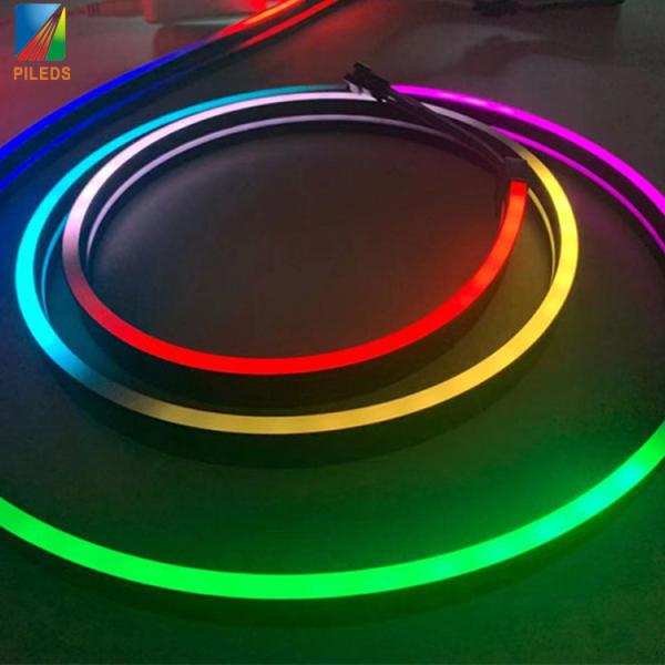 WS2811 LED Neon Strip , Black Color Silicone Neon Light Full RGB Color