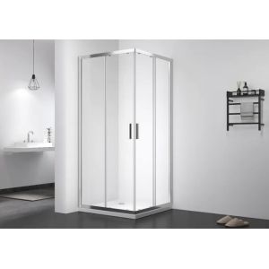 Frameless Sliding Glass Shower Enclosure For Bathroom Coner