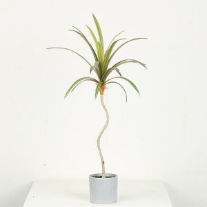 Clear Texture Artificial Bonsai Tree 42 CM 65 CM 76 CM Green With Red Side