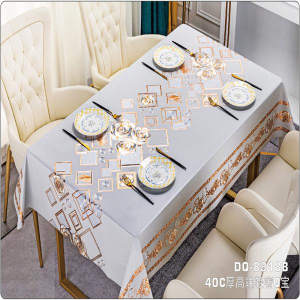 Eco-friendly Easy Clean Oil Proof Table Mats Pvc Plastic Table Cover is