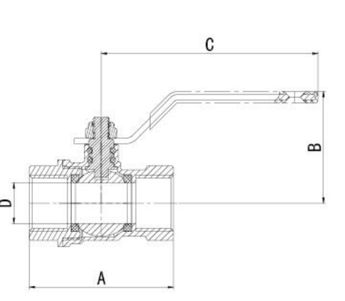 Push To Connect Valve Brass Gas Ball Valve 600WOG 1/2" 1" 2" Thread Standard