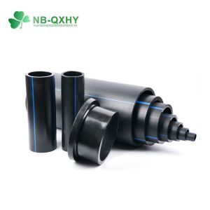 HDPE Plastic Polyethylene PE Pipe Water Supply Tube with Blue Stripe Customized Request