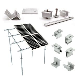 Anodized PV Solar Panel Installation Ground Mounting System for Maximum