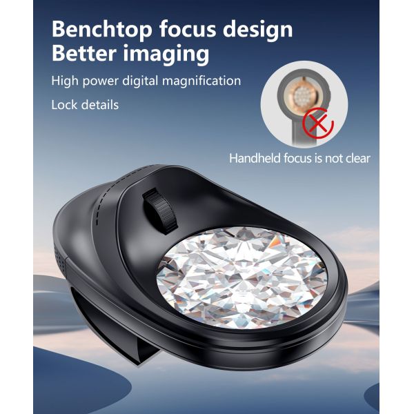 100w Pixel Macro Digital Microscope 20X Magnification Fixed Focus Portable Handheld Magnifying Glass with 2.8 Inch Color Screen