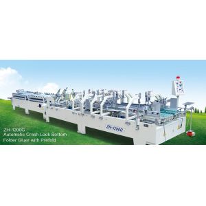 Automatic 4/6-corner Carton Box Folder Gluer Machine, 4/6 corner box, crash lock