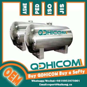 China Efficient Pressure Buffer Horizontal Compressed Air Tank Mirror Polished Stainless Steel on sale