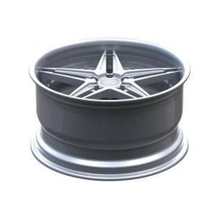 19-inch two-piece custom forged alloy wheels with deep concave type and brushed