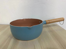 Kitchen Multi Coloured Small Cooking Pots With Wooden Handle