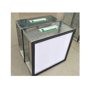 Cardboard Separator Deep Pleat HEPA Air Filter For Hospital H13 Or H14