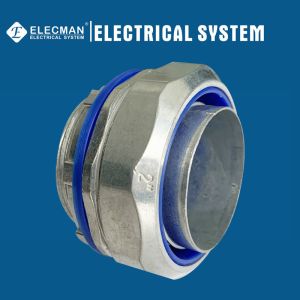 2" Zinc Insulated Straight Liquid Tight Flexible Conduit Connector