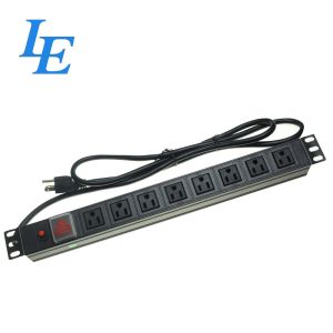 Black Server Rack PDU Network Universal Monitored For Electric Power Transmissio