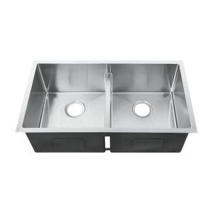 Undermount Double Bowl Undermount Sink , Rectangular Commercial Double Bowl Sink
