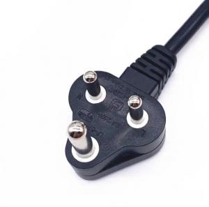 China Electrical South Africa Power Cord , SABS 3 Pin Plug 1.2m 1.5m AC Power Cord on sale