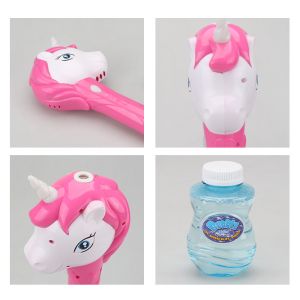 Kingda 3 AA Batteries Unicorn Bubble Machine , ASTM bubble unicorn wand