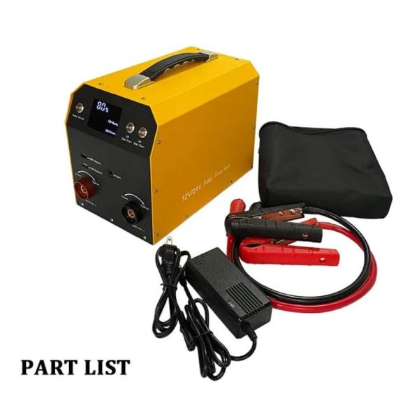 12V 24V Car Jump Starter Power Bank Lithium Car Battery Charger Portable Emergency Tool