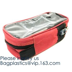 Promotional Logo Printed Vinyl Bank Bag,Pop Up Lock and 2 Keys Company Security