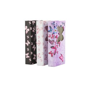 Custom Size Accepted Cardboard Butterfly Empty Eyelash Box Container With Clear