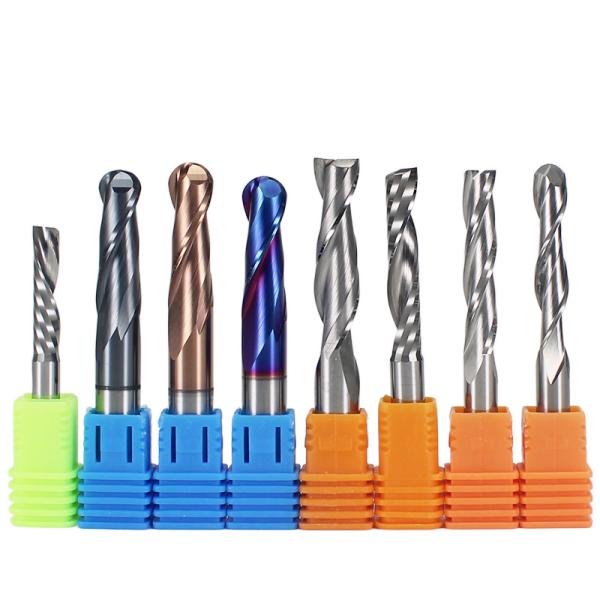 Cnc Wood Router Bit Custom High Hardness Temperature Resistant Alloy Copper Blue