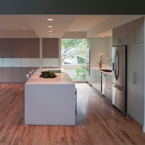 China Metallic Grey PVC Kitchen Cabinet Modern Modular Wood on sale