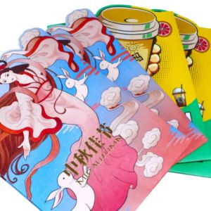 Recyclable Irregular - Mouth Paper Bags Stand-Up Pouch with Custom Design for