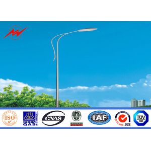 Octagonal 8M 9M Q235 Street Light / Street Lamp Pole Yield Strength 235Pa 24 kg