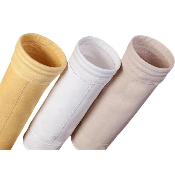 Cement Silo Polyester Felt Filter Bag 2000 - 9000mm Length 190 Degree Working