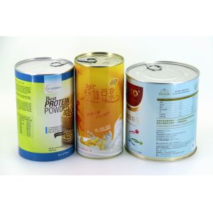 UV Coating Easy Open End Cardboard Paper Composite Cans For Daily Foods / candy