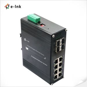 DIN Rail Mounting Hardened SFP Network Switch Managed 8 Port