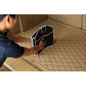 Folding Foldable Car Trunk Organizer Non Woven Material Lightweight Black Color