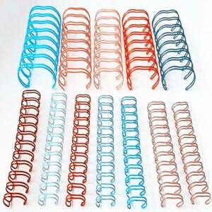 60 Sheets 5/16'' Colorful Double Wire O Metal Double Loop Wire