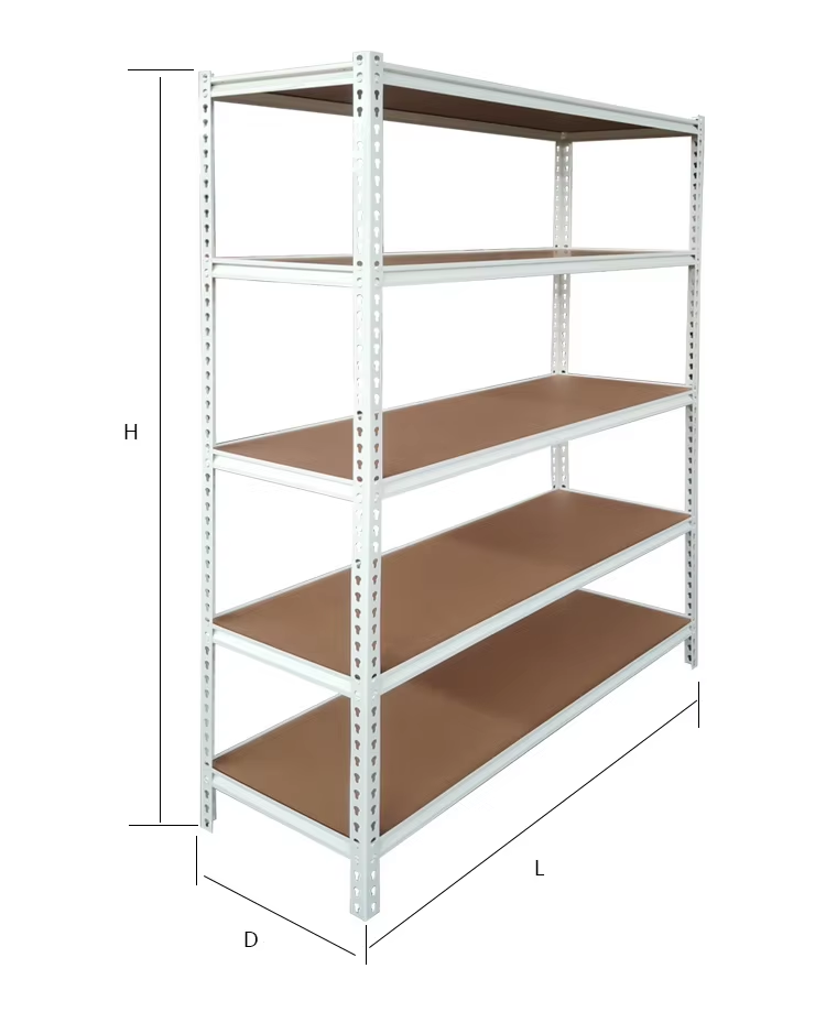 Robust Construction Light Duty Rivet Rack Shelving Boltless Storage Shelves