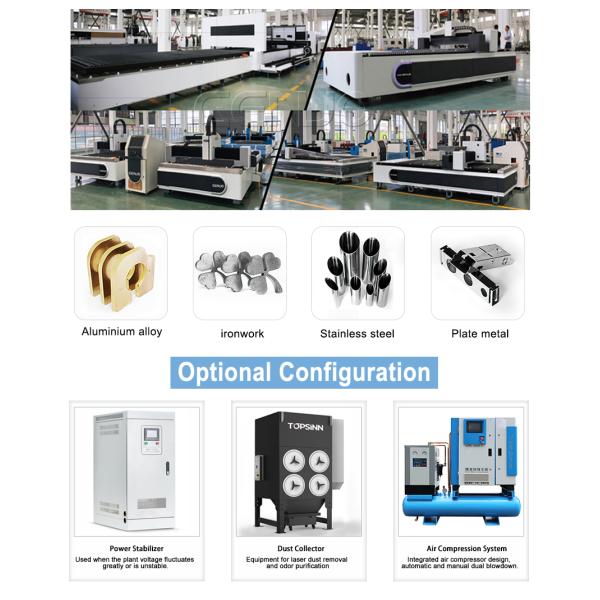 Metal Sheet And Tube Fiber Laser Cutting Machine CNC Stainless Steel Fiber Laser Cutter