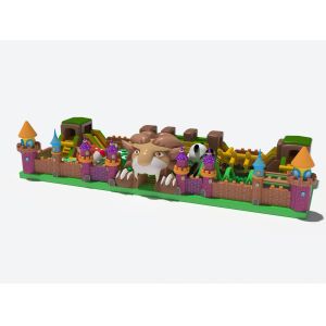 Lion Theme Park Slides Inflatable Jumping Castle For Children