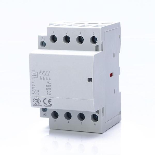 Din Rail Household AC Modular Contactor Automatical Operation 4P 63A 4NO 220V / 230V