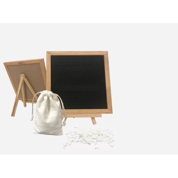 Quality 10'' × 10'' Black Felt Changeable Letter Board With 340 Letters And Stand wholesale