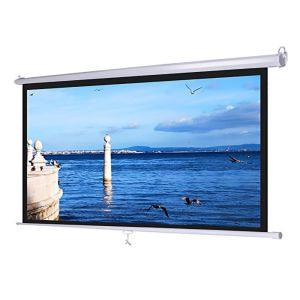 Cheap Manual 120 Inch Projection Screen Matte White Support 4K 3D HD Screen for sale