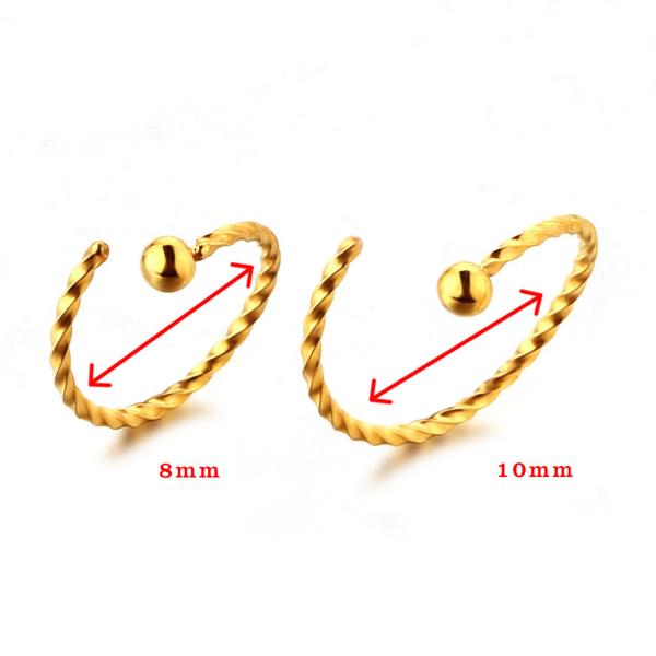 Women new korea style body piercing jewelry gold plated nose ring