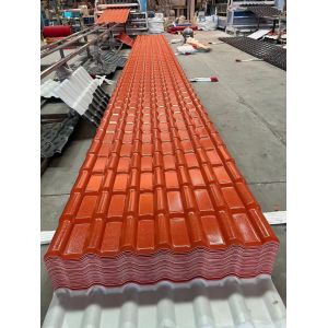 Anti Corrosion Synthetic Resin Roof Tile Asa Coated Spanish Style Color Stable