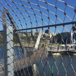 Architectural Facade 80x80 304 Stainless Steel Rope Mesh